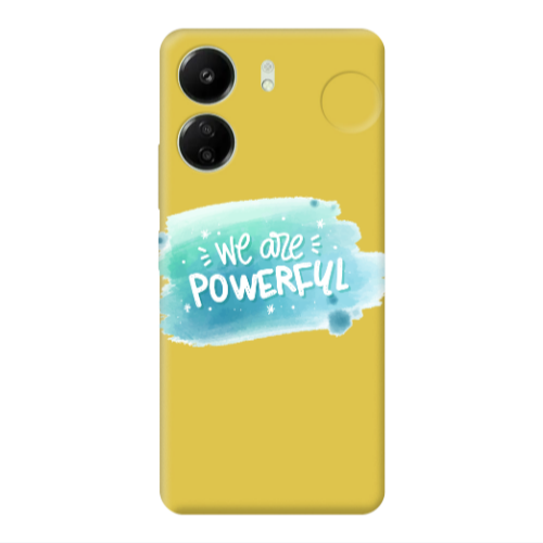 Xiaomi Redmi 13C We are Powerful Yellow Colored Silicone TPU Θήκη