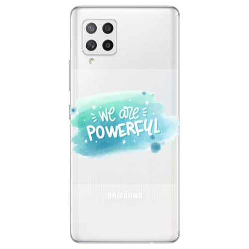 Samsung A42 5G We are Powerful Transparent Silicone TPU Θήκη