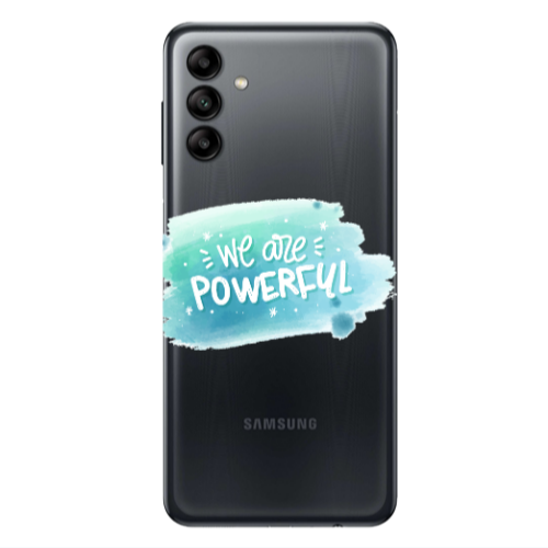Samsung A13 5G We are Powerful Transparent Silicone TPU Θήκη