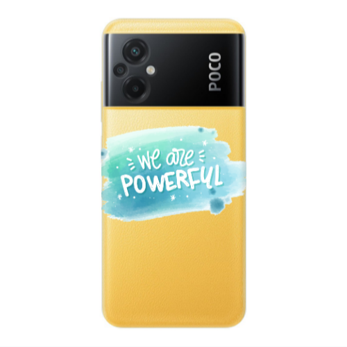 Xiaomi Poco M5 We are Powerful Transparent Silicone TPU Θήκη