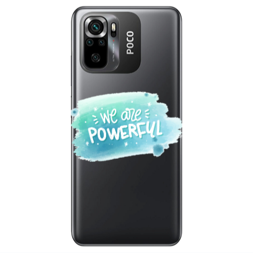 Xiaomi Poco M5 s We are Powerful Transparent Silicone TPU Θήκη