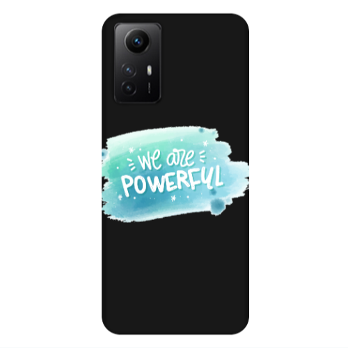 Xiaomi Redmi Note 12s We are Powerful Black Colored Silicone TPU Θήκη