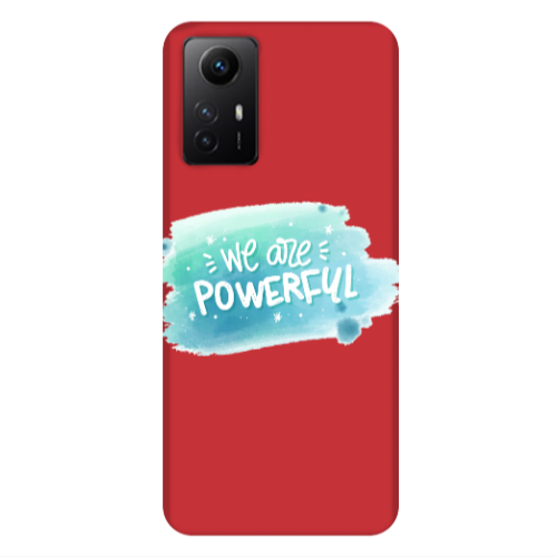 Xiaomi Redmi Note 12s We are Powerful Red Colored Silicone TPU Θήκη