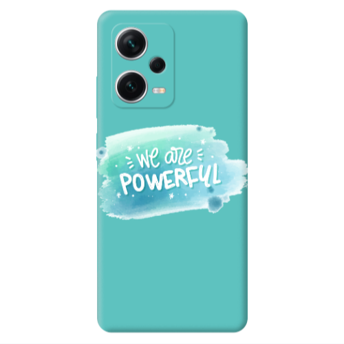 Xiaomi Poco X5 We are Powerful Turquoise Colored Silicone TPU Θήκη