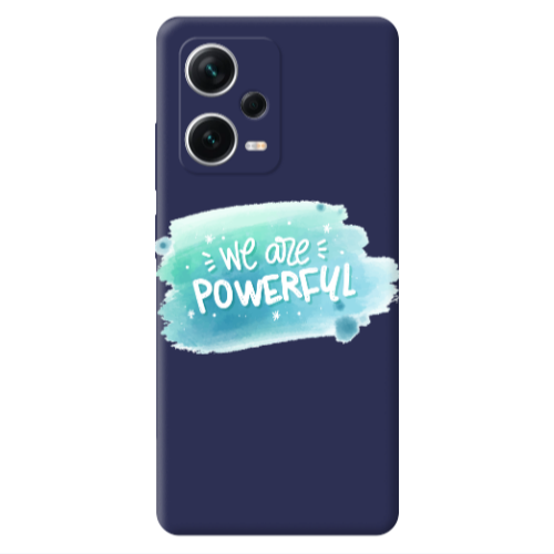 Xiaomi Poco X5 We are Powerful Dark blue Colored Silicone TPU Θήκη