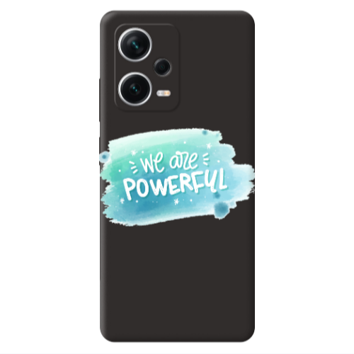 Xiaomi Poco X5 We are Powerful Black Colored Silicone TPU Θήκη