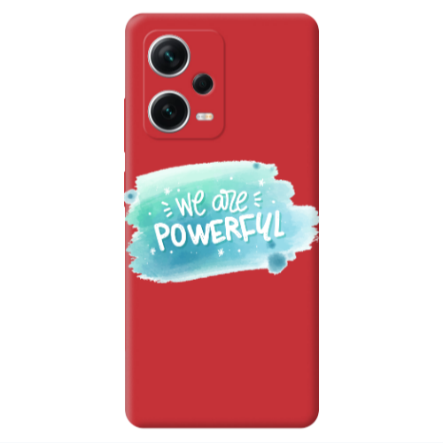 Xiaomi Poco X5 We are Powerful Red Colored Silicone TPU Θήκη