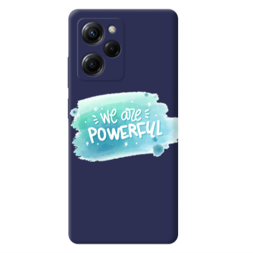 Xiaomi Poco X5 Pro We are Powerful Dark blue Colored Silicone TPU Θήκη