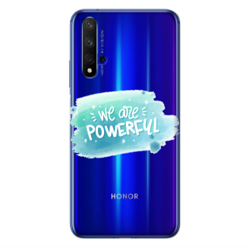 Huawei Nova 5 T We are Powerful Transparent Silicone TPU Θήκη