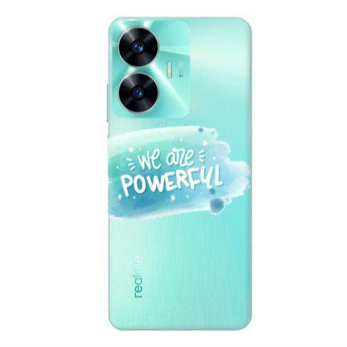 Realme C55 We are Powerful Transparent Silicone TPU Θήκη