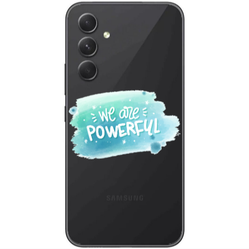 Samsung Galaxy A25 We are Powerful Transparent Silicone TPU Θήκη