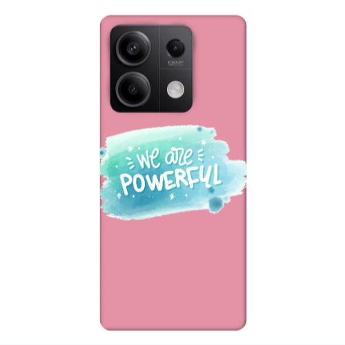 Xiaomi Redmi Note 13 5G We are Powerful Pink Colored Silicone TPU Θήκη