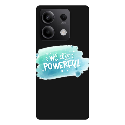Xiaomi Redmi Note 13 5G We are Powerful Black Colored Silicone TPU Θήκη