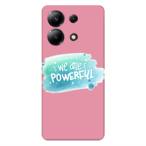 Xiaomi Redmi Note 13 4G We are Powerful Pink Colored Silicone TPU Θήκη