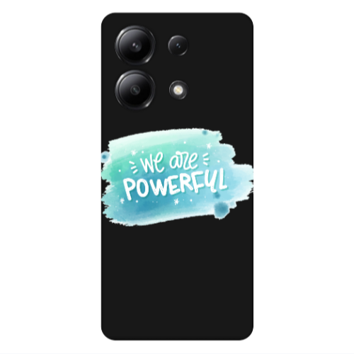 Xiaomi Redmi Note 13 4G We are Powerful Black Colored Silicone TPU Θήκη
