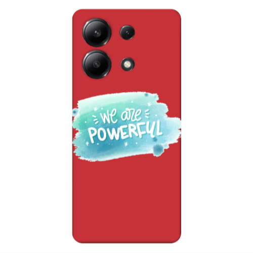 Xiaomi Redmi Note 13 4G We are Powerful Red Colored Silicone TPU Θήκη