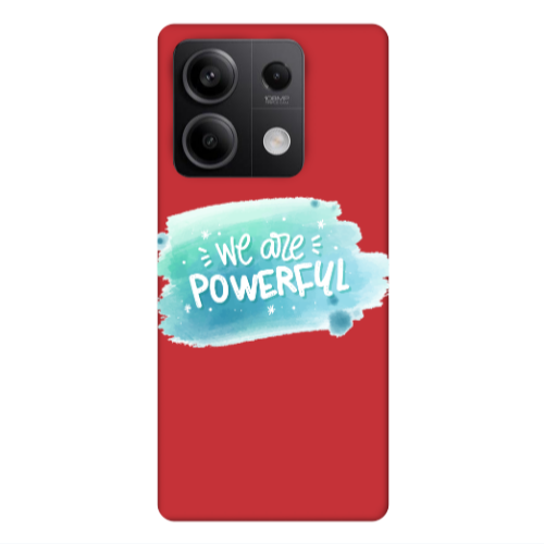 Xiaomi Redmi Note 13Pro 5G We are Powerful Red Colored Silicone TPU Θήκη