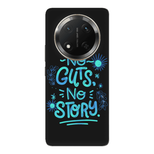 Honor Magic 7 Lite No guts no story Black Colored Silicone TPU Θήκη