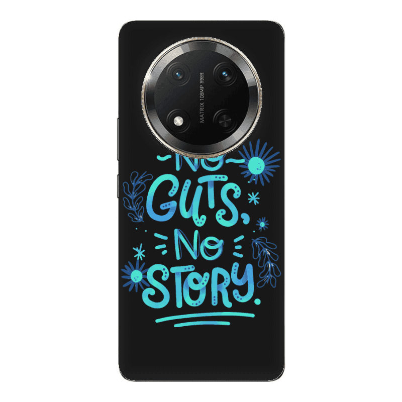 Honor Magic 7 Lite No guts no story Black Colored Silicone TPU Θήκη
