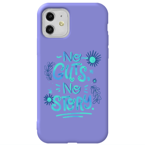 Apple iPhone 11  No guts no story Purple Colored Silicone TPU Θήκη