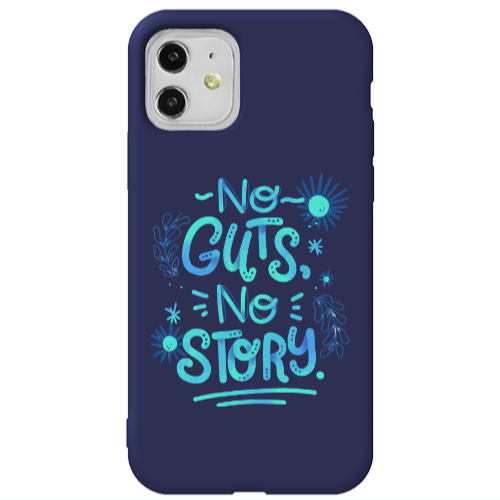 Apple iPhone 11  No guts no story Dark blue Colored Silicone TPU Θήκη