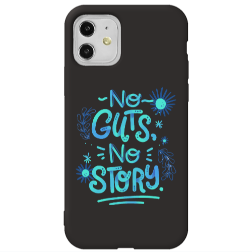 Apple iPhone 11  No guts no story Black Colored Silicone TPU Θήκη