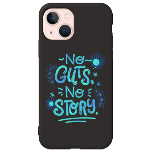 Apple iPhone 13 No guts no story Black Colored Silicone TPU Θήκη