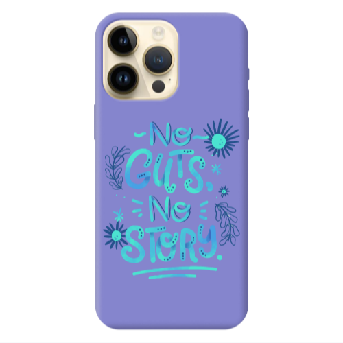 Apple iPhone 13 Pro Max No guts no story Purple Colored Silicone TPU Θήκη