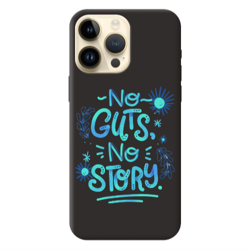 Apple iPhone 13 Pro Max No guts no story Black Colored Silicone TPU Θήκη