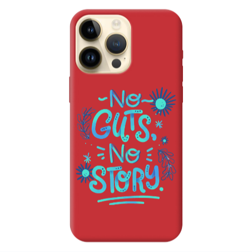 Apple iPhone 13 Pro Max No guts no story Red Colored Silicone TPU Θήκη