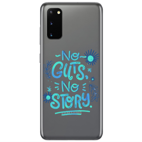 Samsung S20 No guts no story Transparent Silicone TPU Θήκη