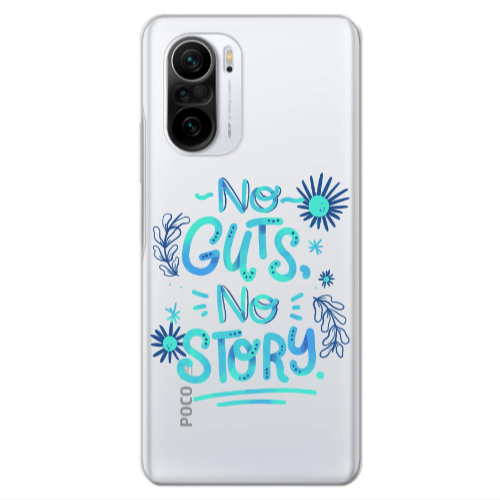 Xiaomi Poco F3 No guts no story Transparent Silicone TPU Θήκη