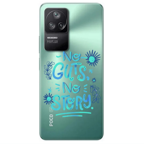 Xiaomi Poco F4 No guts no story Transparent Silicone TPU Θήκη