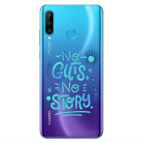 Huawei P30 Lite No guts no story Transparent Silicone TPU Θήκη