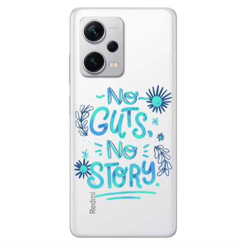 Xiaomi Redmi Note 12 5G No guts no story Transparent Silicone TPU Θήκη