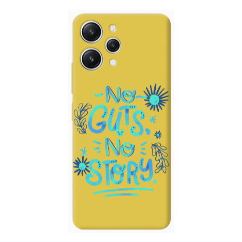 Xiaomi Redmi 12 No guts no story Yellow Colored Silicone TPU Θήκη
