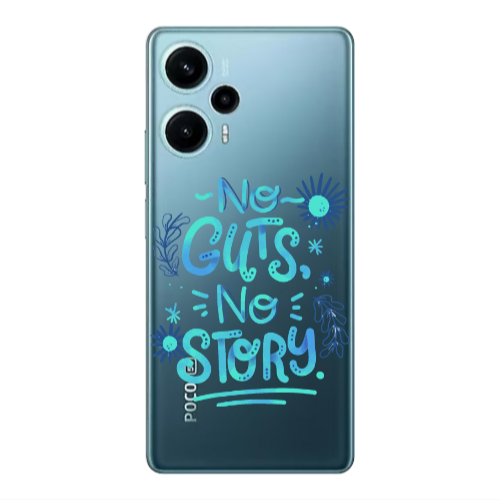 Xiaomi Poco F5 No guts no story Transparent Silicone TPU Θήκη