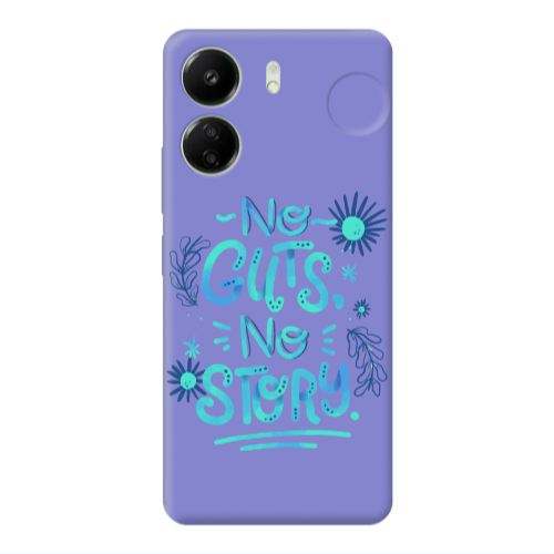 Xiaomi Redmi 13C No guts no story Purple Colored Silicone TPU Θήκη