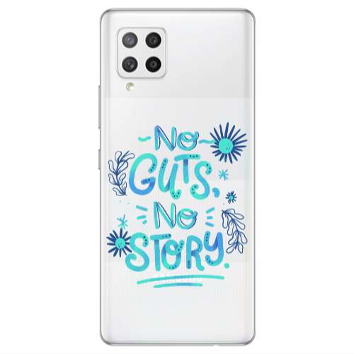 Samsung A42 5G No guts no story Transparent Silicone TPU Θήκη