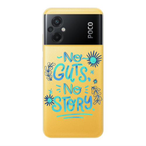Xiaomi Poco M5 No guts no story Transparent Silicone TPU Θήκη