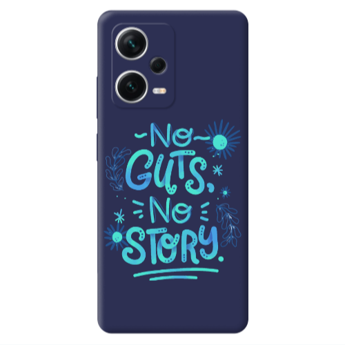 Xiaomi Poco X5 No guts no story Dark blue Colored Silicone TPU Θήκη