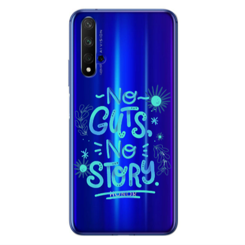 Huawei Nova 5 T No guts no story Transparent Silicone TPU Θήκη