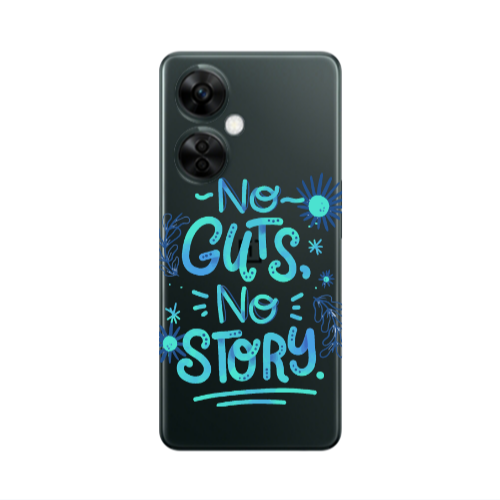 Oneplus Nord CE 3 Lite 5G No guts no story Transparent Silicone TPU Θήκη