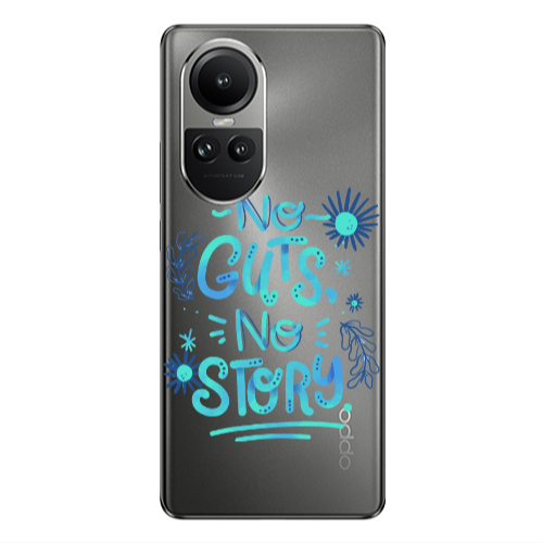 Oppo Reno10 5G No guts no story Transparent Silicone TPU Θήκη
