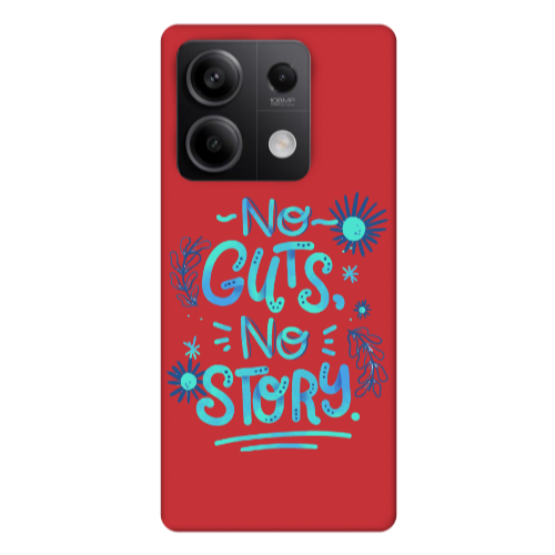 Xiaomi Redmi Note 13 5G No guts no story Red Colored Silicone TPU Θήκη