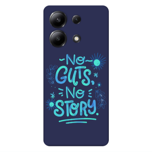 Xiaomi Redmi Note 13 4G No guts no story Dark blue Colored Silicone TPU Θήκη