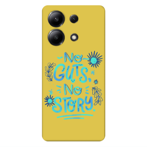 Xiaomi Redmi Note 13 4G No guts no story Yellow Colored Silicone TPU Θήκη