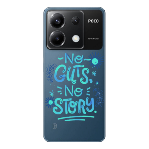 Xiaomi Poco X6 5G No guts no story Transparent Silicone TPU Θήκη
