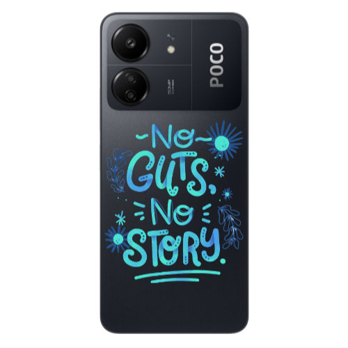 Xiaomi Poco C65 No guts no story Transparent Silicone TPU Θήκη