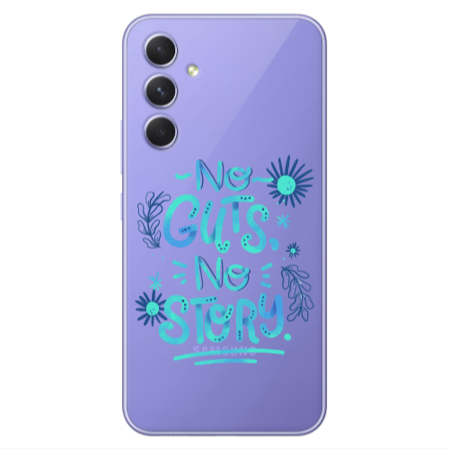 Samsung A55 No guts no story Transparent Silicone TPU Θήκη